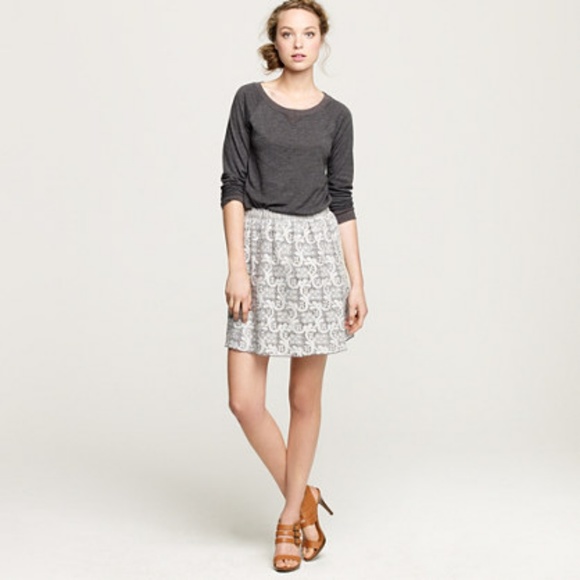 J. Crew Women's 6 Heather Laced Mini Skirt 43452 - Picture 7 of 7